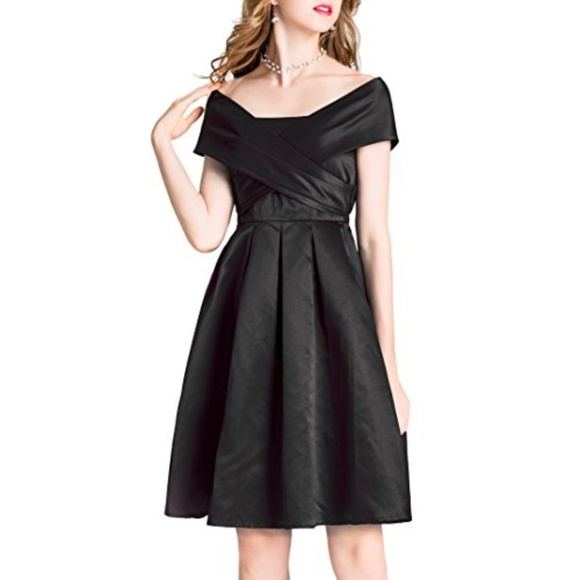 DANTTAN Dresses & Skirts - Black Dress Off Shoulder Party Formal Wear NEW